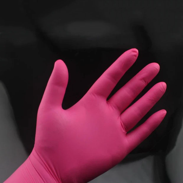 50 Pairs / Batch Wear-Resistant Durable Nitrile Disposable Gloves Food Medical Testing Household Cleaning Gloves Anti-Static Glo