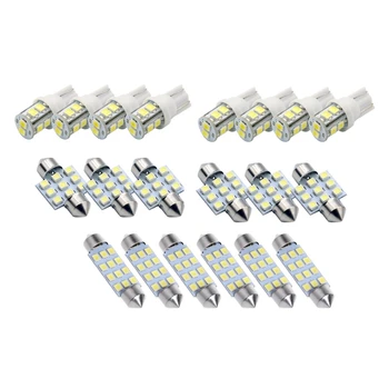 

20 Pcs White LED Light Interior Package Kit for T10 & 31mm Map e + License Plate