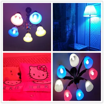 

AC220V E27 40W 15W FCL spiral tube energy saving lamp Fluorescent light bulb warm colorful indoor bar bubble screw home blue