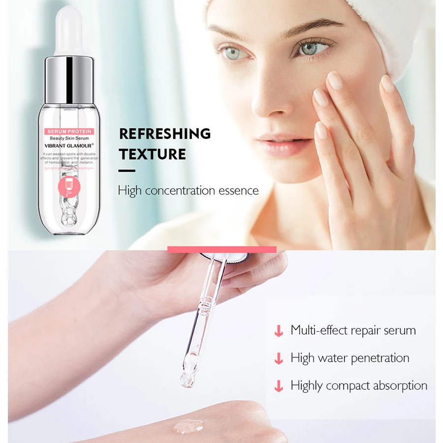 VIBRANT GLAMOUR Facial Essence100 authentic Moisturizing Anti Wrinkle Face Serum Whitening Anti allergy Deep Hydration SkinCare 3