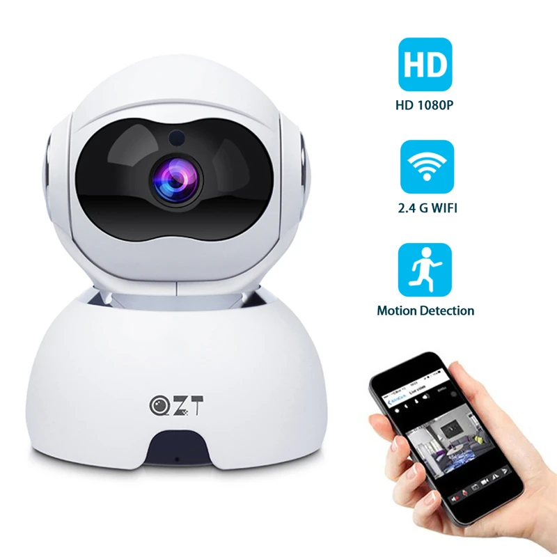 Qztドームwifi Ipカメラ1080pワイヤレス赤外線ナイトビジョンカメラ屋内360 ベビーモニターip犬ペットホームセキュリティのために Surveillance Cameras Aliexpress