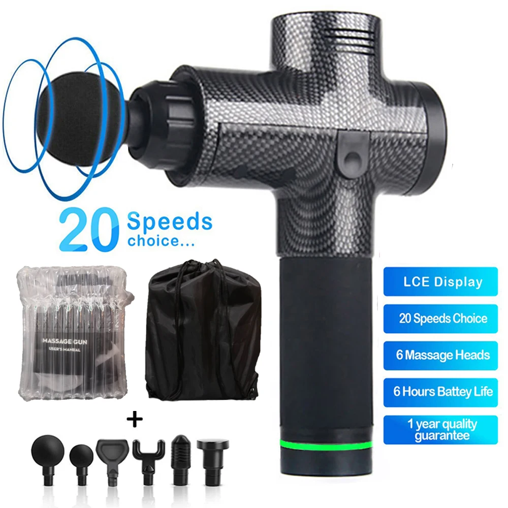 

High frequency Massage gun muscle relax body relaxation Electric massager with portable bag for fitness AAA