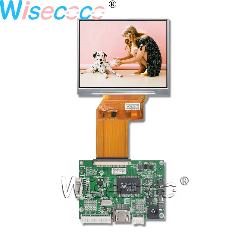 Wisecoco 3," JT035 ips 02 V0 ЖК-экран ips дисплей 400 нит 640*480 панель с 54pin RGB VGA HDMI контроллер драйвер платы