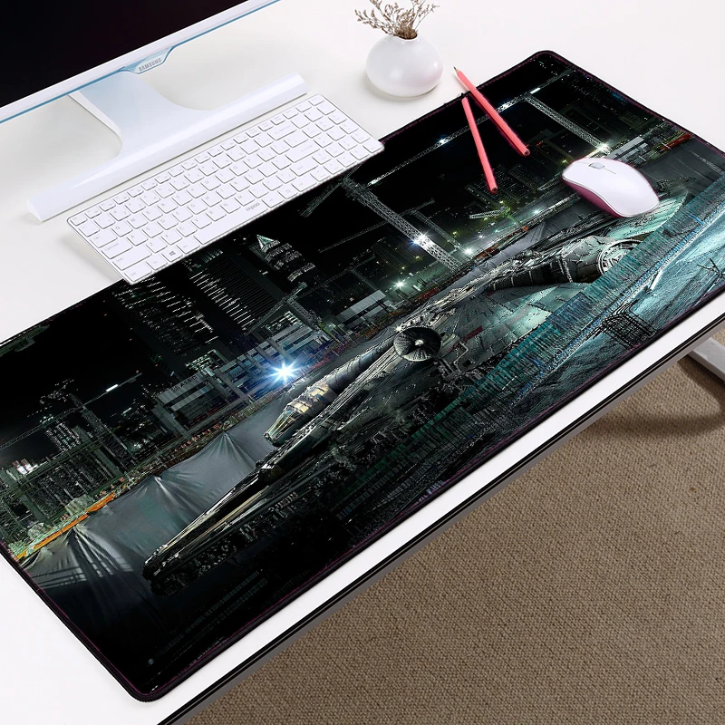 Коврик для мыши Mairuige Sci fi Movie Space Ship Battleship Creative Star Wars Style Printied коврик Настольный