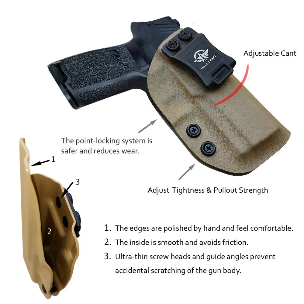 Полюс. Ремесло KYDEX кобура iwb Sig Sauer P320 кобура для скрытого ношения Sig Sauer P320 кобура скрытый-Kydex аксессуары для кобуры