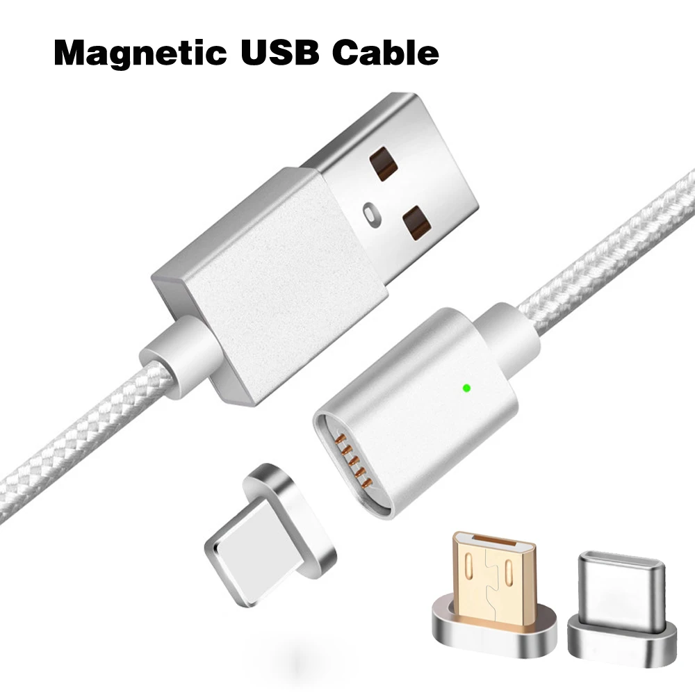 

Magnetic USB Cable For iPhone lighting Samsung huawei Type C Magnetic Charging Wire Data Charger Micro USB C Cable Phones Cables