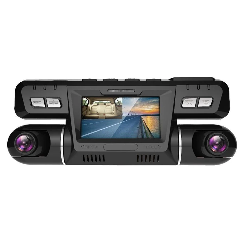Dash Cam P28 с Wi-Fi Двойной 1920X1080P фронтальная и кабина приборная камера