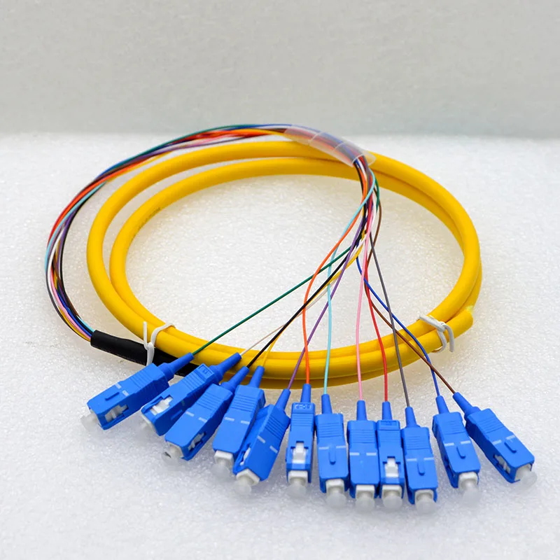 

1pcs New 12 Core SC Optical Fiber Pigtail, Telecommunication Level Single Mode Optical Fiber Jumper Skipping Free Shipping