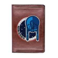 

Fashion Miranda Starfleet Passport Cover Leather Men Women Slim ID Card Holder Pocket Wallet Case Travel Accessories