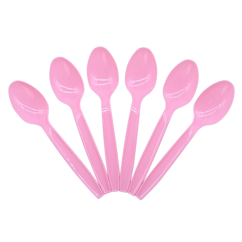 8pcs spoon Вечерние одноразовые декорации в виде единорога, набор столовых приборов, бумажные тарелки, чашки, салфетки для детского душа, Детские принадлежности для дня рождения, принадлежности для украшения свадебной вечеринки - Цвет: 8pcs spoon