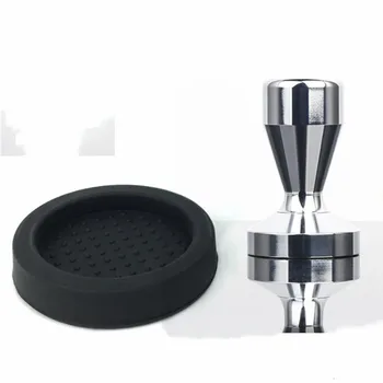 

51mm Stainless Steel Coffee Tamper Silicone and Coffee Tamper Mat Set Handmade Coffee Pressed Powder Hammer Coffee Grinder Tool