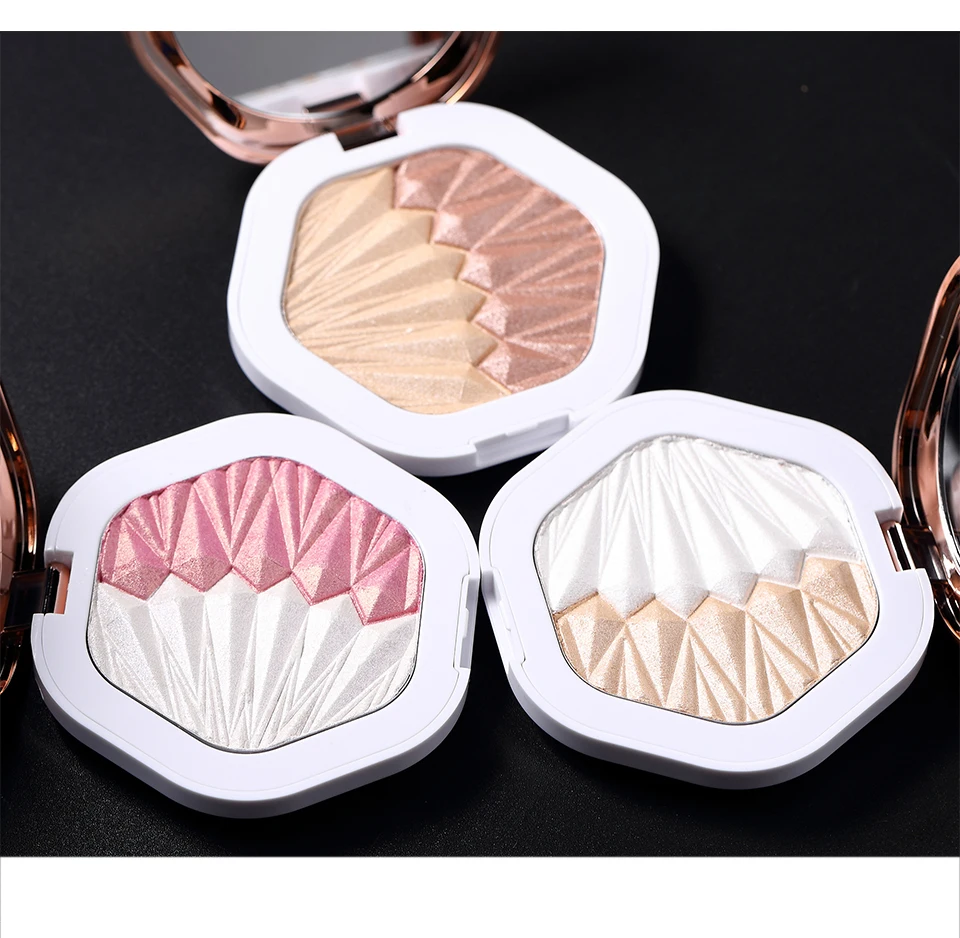 O.TWO.O Highlighter Facial Bronzers Makeup Shimmer Powder Palette Glow Face Contour Shimmer Illuminator Highlight Cosmetic