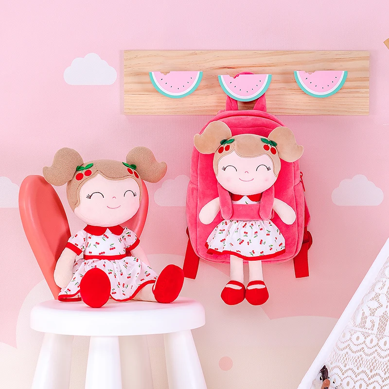 Gloveleya Cherry Doll Backpacks Plush Toys Baby Girl's Bags Cloth Doll