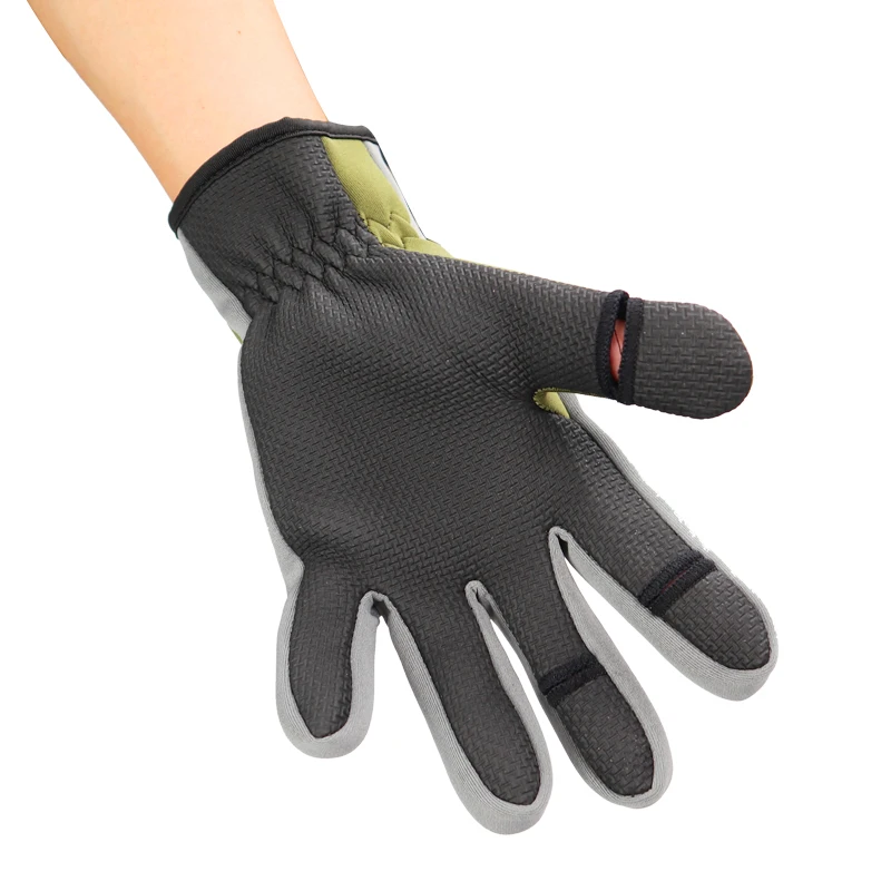 Перчатки для рыбалки, водонепроницаемые перчатки с тремя пальцами, противоскользящая зимняя альпинистская перчатка, походные перчатки для верховой езды на открытом воздухе