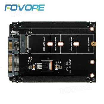 

Black Metal Case B+M key M.2 NGFF SSD to 2.5 SATA 6Gb/s adapter card with enclosure Socket m2 NGFF ssd sata adapter