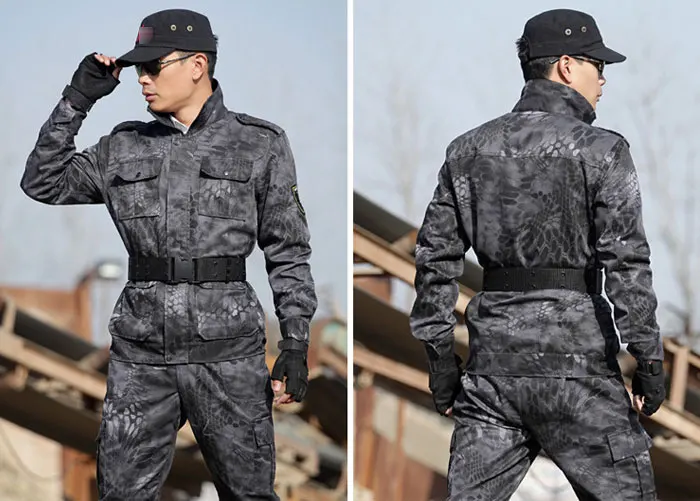 Военная Униформа черный ястреб питон Uniforme тактическая, боевая, милитари куртка брюки карго костюм CS Fardas милитаристская армия одежда для мужчин