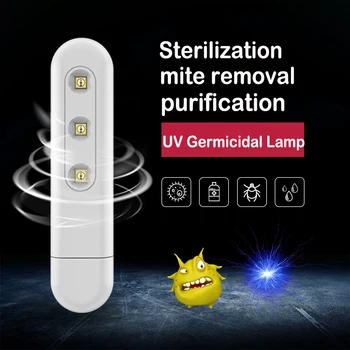 

Rechargeable 3 LED UV Sterilizer Lamp Home Portable Ultraviolet Disinfection Bactericidal Lamp UVC Germicidal Lamp Sterilizer