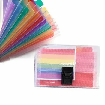 

2020 Newest 13 Pocket Folder Office Expanding File Colorful A6 File Organizer Document Lot Convenient Office Expanding File
