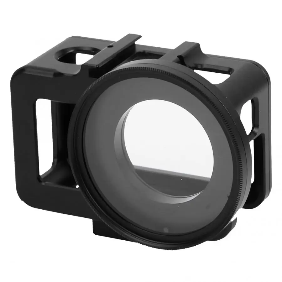 

New TELESIN Camera Protective Housing Cage Metal Case with 52mm Filter Mount For DJI Osmo Action Housing Cage Metal Case