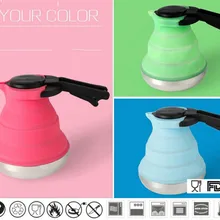 1.5L силиконовый портативный складной чайник креативный бытовой альпинистский Кемпинг чайник