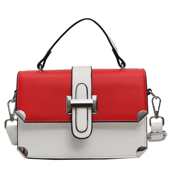 

The new Korean version of the 2020 summer joker contrast color hand-carried small square bag fashionable western style wide shou