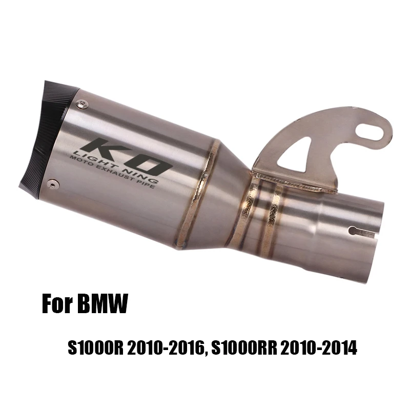 

For BMW S1000R 2010-16 / S1000RR 2010-14 Titanium Alloy Exhaust Pipe Middle Link Tube Muffler End Tip Escape Connect Section