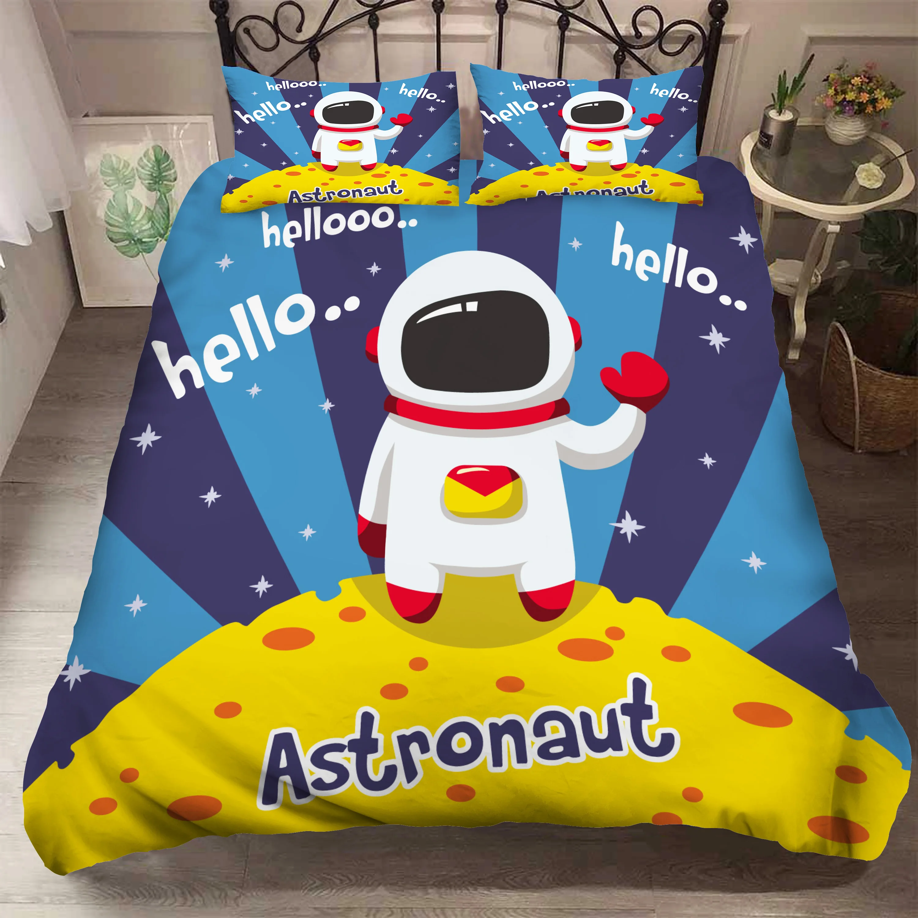 3D Bedding Set Space Astronaut Duvet Cover with Pillow Cover Bedding Set for Kids Bedroom Decor  Boys Bedding Set  Linen Sheets 6
