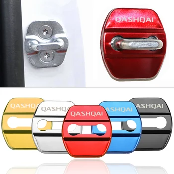 

Car Styling Stickers Auto Emblem Protection Door Lock Cover Fit For Nissan QASHQAI for qashqai Stainless Steel Accessories