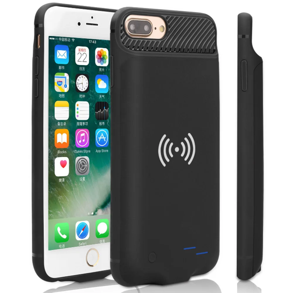 3800MAH Wireless Charging For iPhone 6 Battery Charger Case 6S 7 8