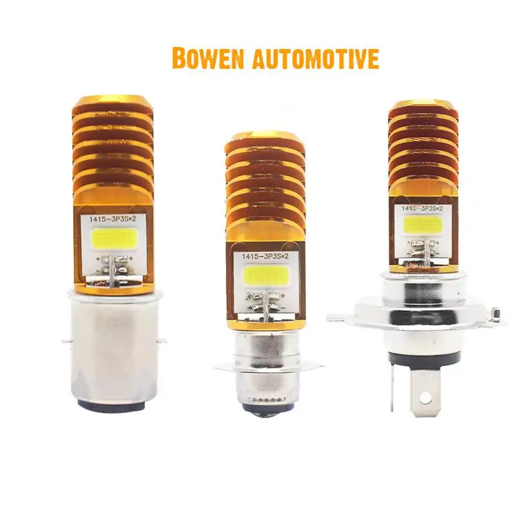 Nuovo Faro Cob H4 / Ba20D / P15D / 8-80V Evidenzia Lampada Cob Lampada Moto Lampada Veicolo Elettrico