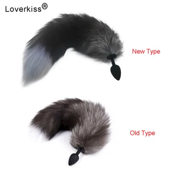 1 Pcs Anal Plug With Silicone Black Fox Tail Smooth Anal Plug for Woman And Men Sexy Butt Plug Adult SM Sex Toy Adult Products 6