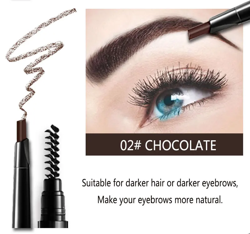 1/3 Pcs New Eyebrow Pencil Eye Makeup Double Head Eyebrow Enhancer Tattoo Paint Eyebrow Tint Waterproof Black Brown Makeup TSLM2