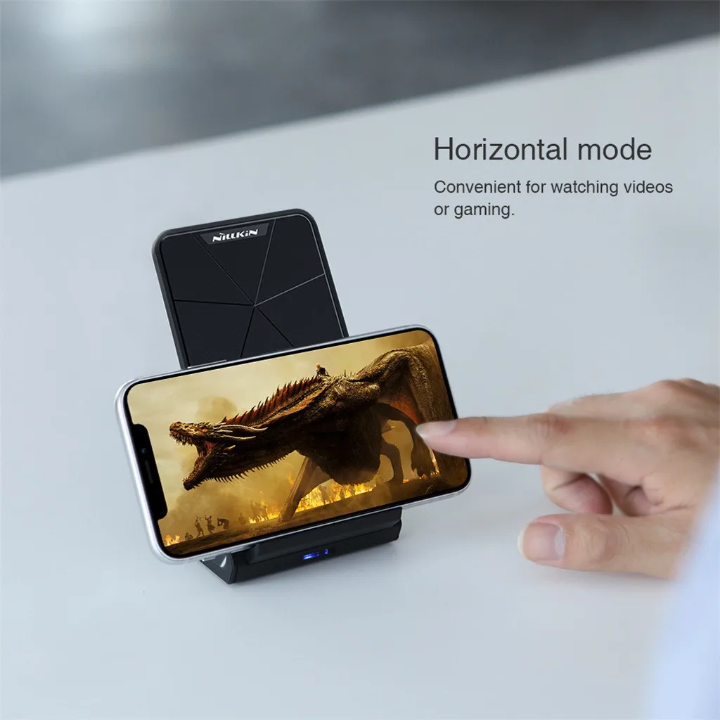 Быстрая Qi сертифицированная Беспроводная зарядная подставка совместима с iPhone мобильный телефон Быстрая зарядка для Samsug s8 s9 huawei