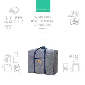 

3PCS Set Travel Package Bag House Organized Bag Waterproof Large Capacity Striped Luggage Bag Household Packing Bags Quilt Bag