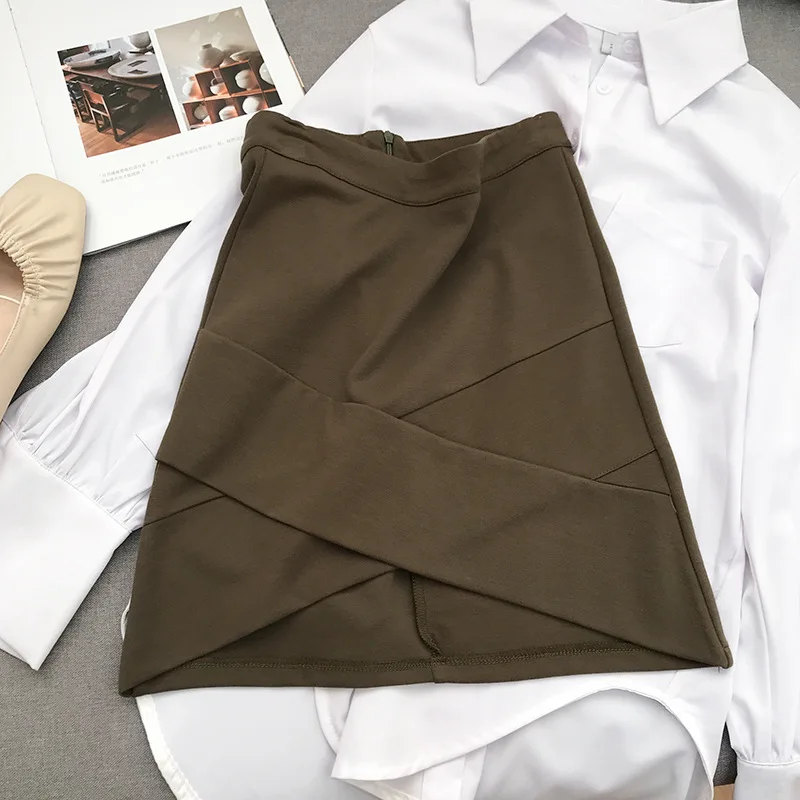 

2020 Spring Korean-style Girl'S Trend Versatile Solid Color Skirt Fashion New Style Casual Western Style 2.13