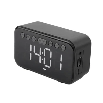 

JABS Bluetooth 5.0 Alarm Clock Speaker Digital LED LCD Display Wireless Mirror Speaker for Home Outdoors
