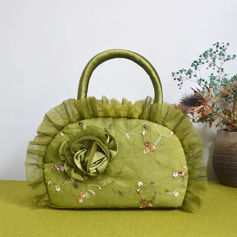 LILY QUEEN женская сумка Цветочная вышивка кружевная сумка на молнии женская сумка