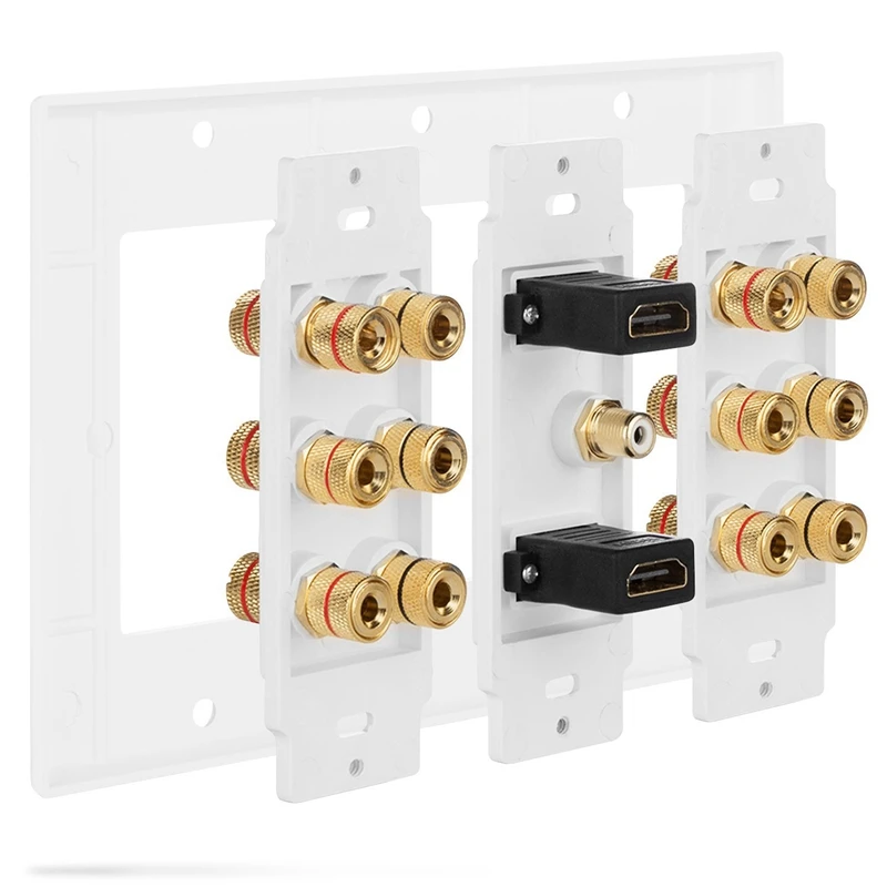3-ган 6,1 настенная панель динамика дома Театр настенной розетки 1 RCA 2 HDMI 6 Динамик s