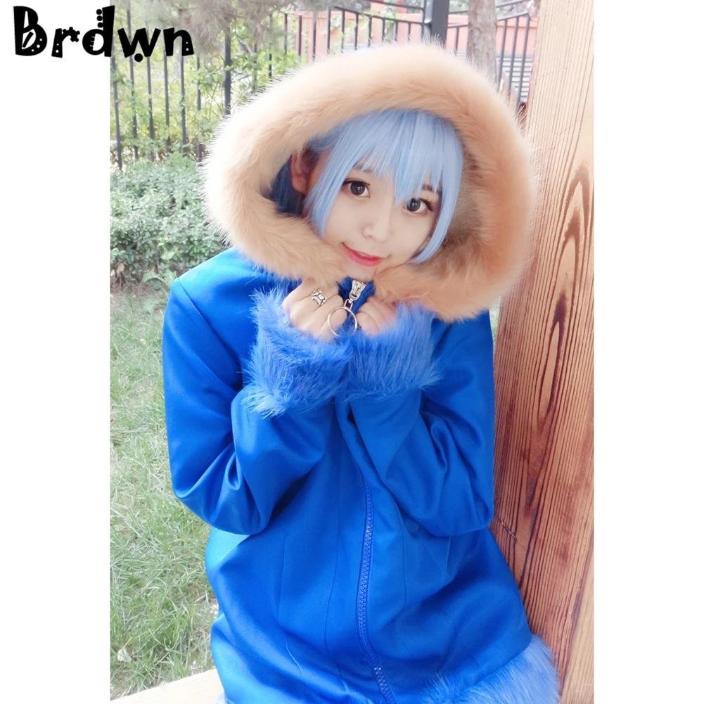 Brdwn That Time I Got Reincarnated as a Slime Womens Rimuru Tempest Косплей Костюм Длинная толстовка Повседневная куртка куртки