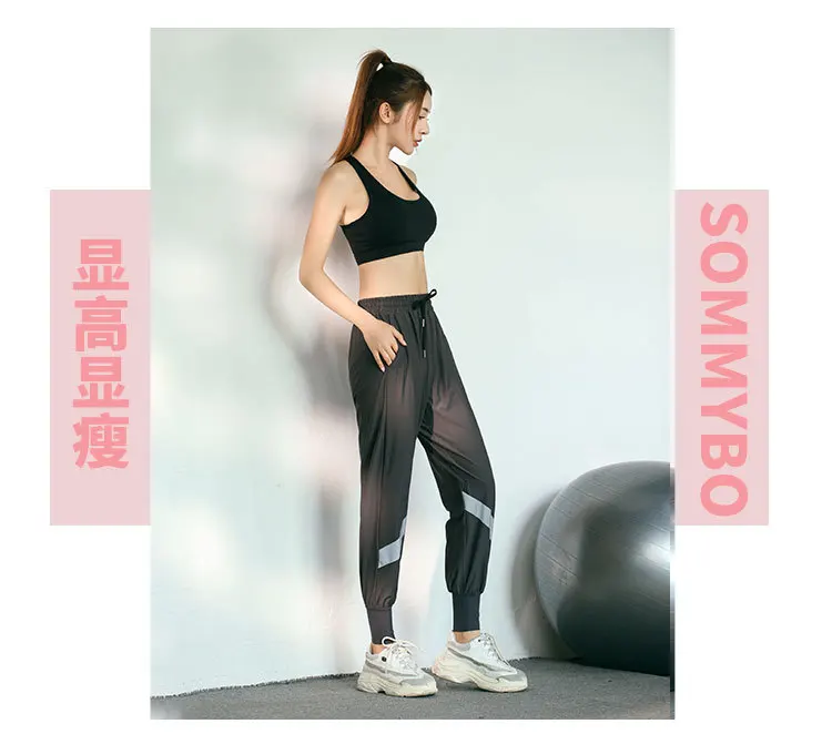 Beam Foot Closed Autumn High Waist Was Thin and Quick-drying Running Fitness Yoga Loose Sports Pants Women