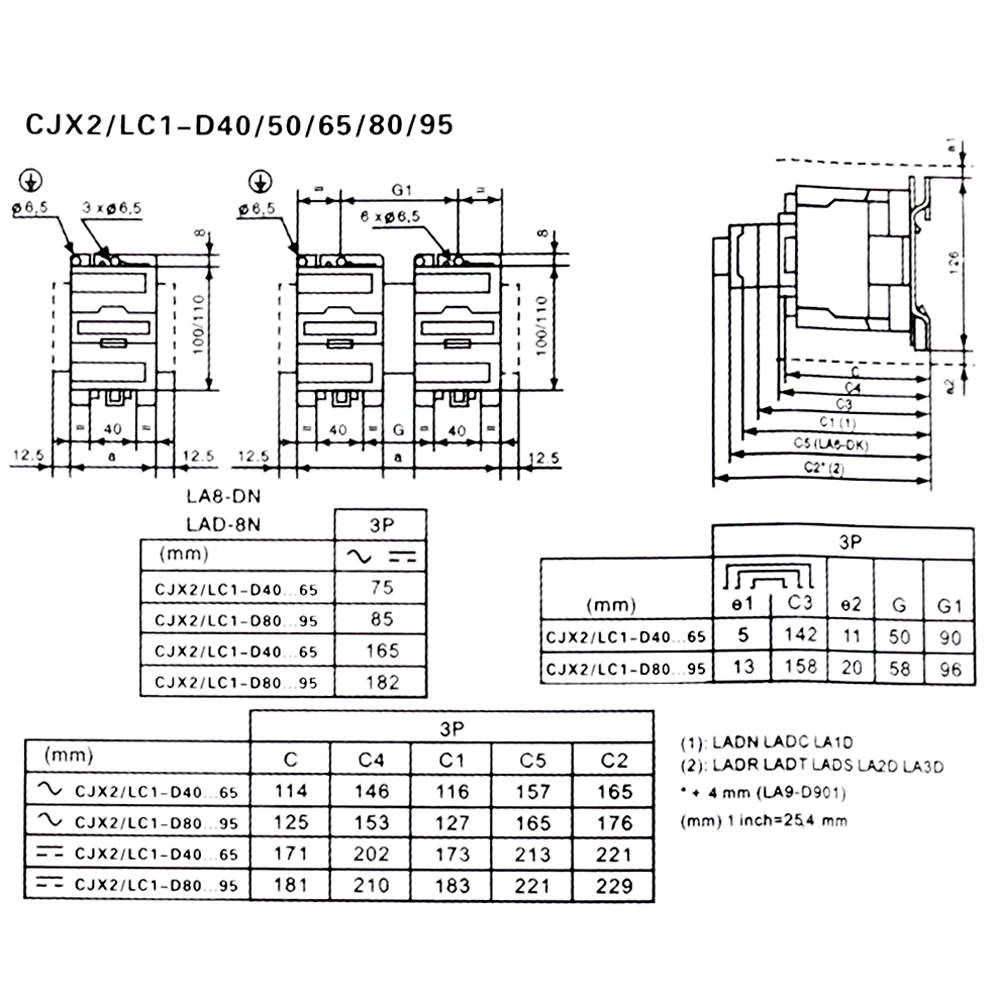 Разъем переменного тока Электрический 220V 50/60Hz полюса катушки AC Контактор в соответствии с стандартом LC1-D Высокая чувствительность сильная проводимость