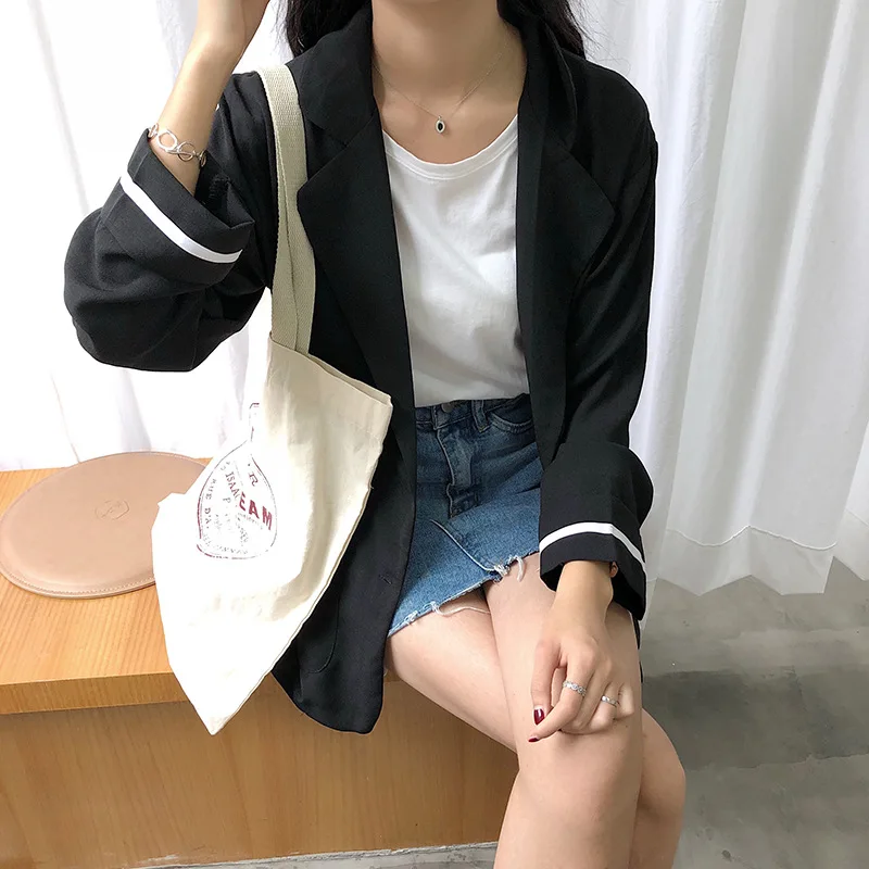 

Photo Shoot + Small Video 2019 Autumn New Style Fat Mm 200 Korean-style Leisure Suit Coat