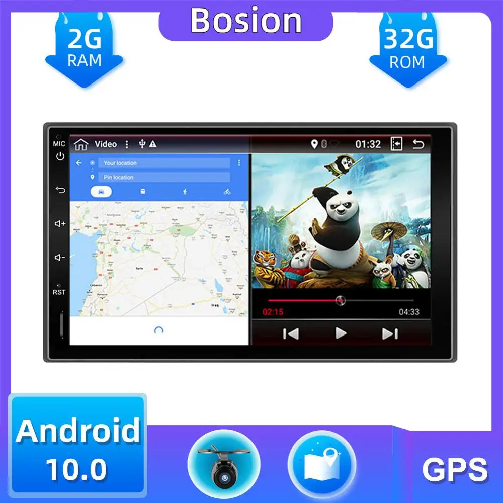 Автомобильный радиоприемник 32G 2 din gps android 10 0 магнитола радио тюнер GPS навигация RDS
