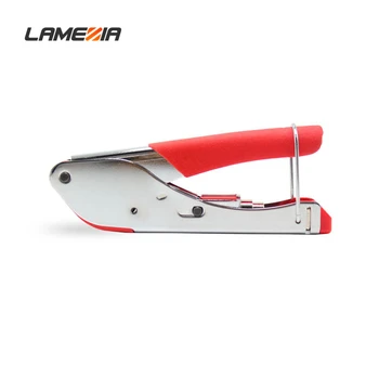 

LAMEZIA Portable Mini F-head Terminal Crimping Mesh Pliers Coax Cable Stripping Wire stripper Cutter