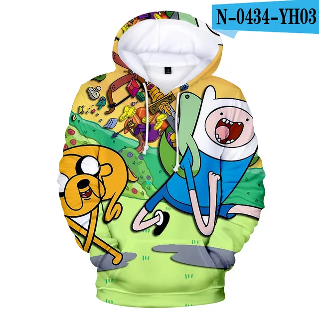 3d-1022 Adventure Time Finn And Jake The Dog Face Hoodie Sweatshirt Men Women Fleece 3D Hoodies Pullover Streetwear Jacket Coat Clothes - Цвет: 3d-1022