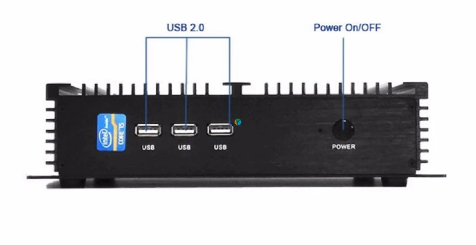 Причастником Безвентиляторный Mini PC i5 4200U промышленных мини-компьютер 24 часов работы 2 COM HDMI VGA двойной Дисплей 300 м wi-Fi 4 К HD HTPC