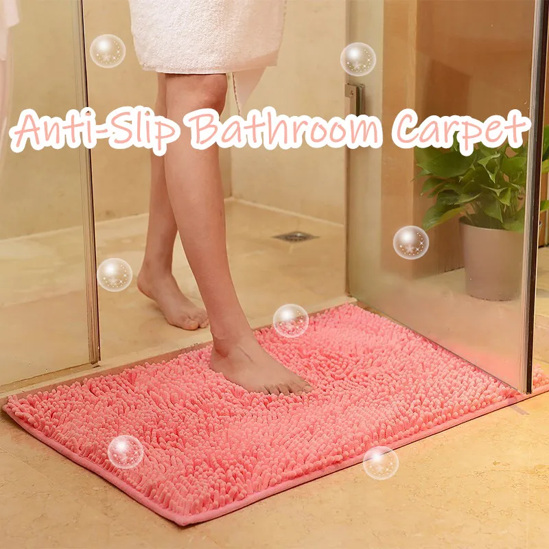 

Microfiber Chenille Bath Mat High Quality Bathroom Carpet Anti-slip Bath Rug Doormat Toilet Door Mat For Kids Tapete De Banheiro