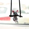 1 Pc Car Pendant Creative Cute Branch Cat Rearview Mirror Pendant Car Interior Decoration Car Interior Accessories ► Photo 3/6