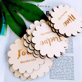 

12 Pcs/set Nordic Style Baby Birth Month Number Birthday Commemorative Milestone Card Newborn Full Moon Photography Props