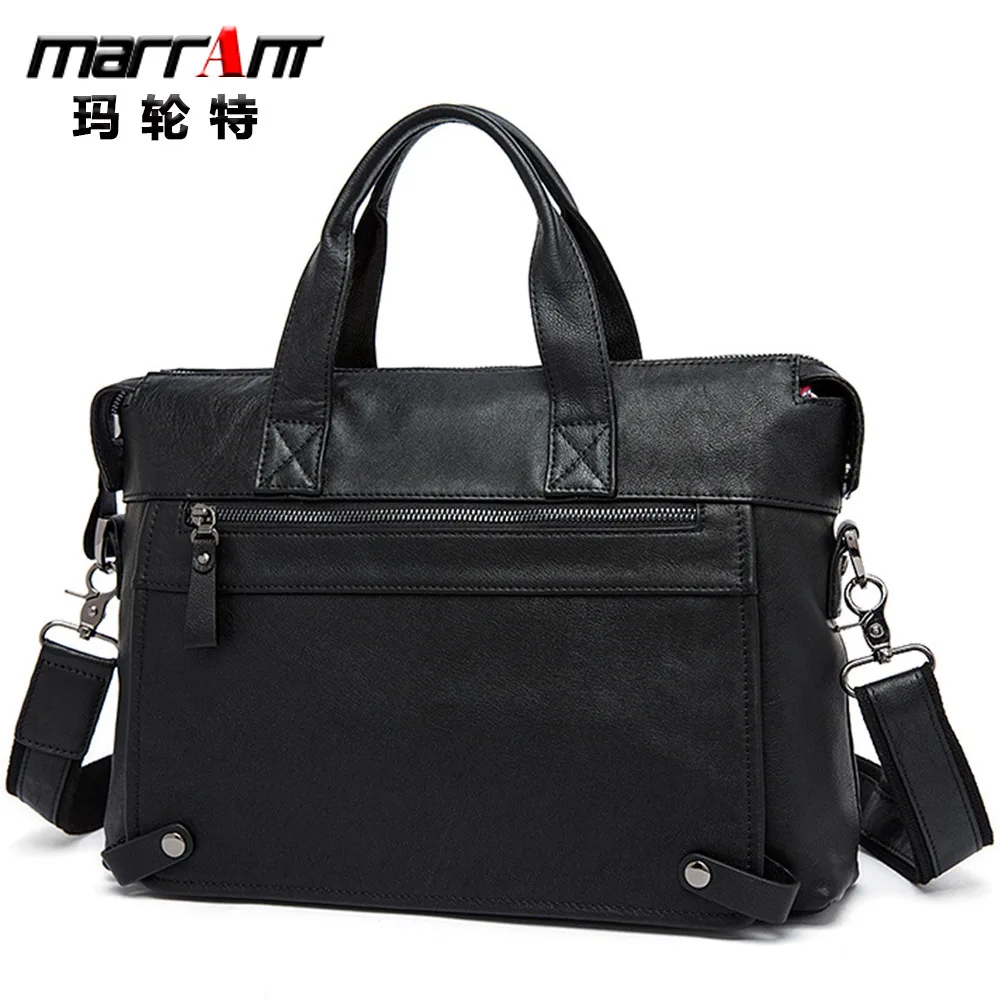 

Genuine Leather Male Leisure Business Official Document Baotou Layer Cowhide Single Shoulder Oblique Satchel Men Hand Bag